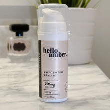 Load image into Gallery viewer, 250 mg cbd cream hello amber